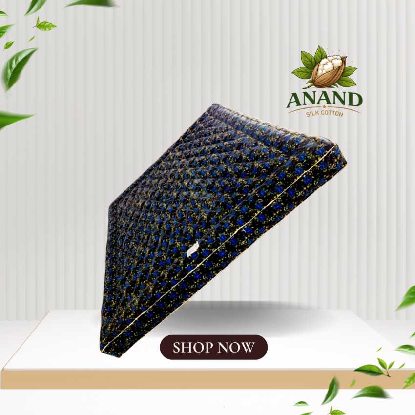 ILAVAM PANJU KING SIZE BED 78X72X6 DIAMOND PATTERN-FULLY MACHINE STITCHED