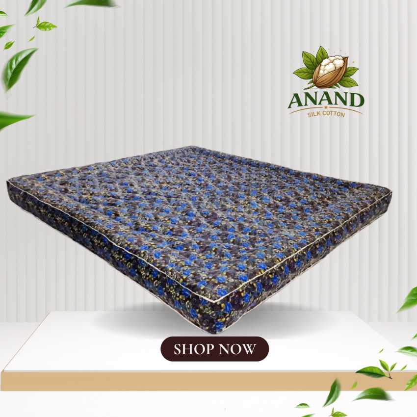 ILAVAM PANJU KING SIZE JAIPURI DESIGN BLUE-DIAMOND STICHING 75X72X6