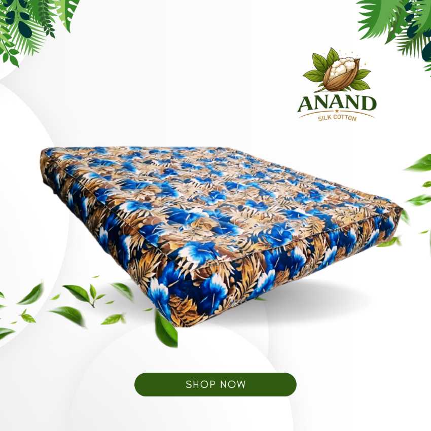 ILAVAM PANJU KING SIZE BED 78X72X6 DIAMOND PATTERN-FULLY MACHINE STITCHED