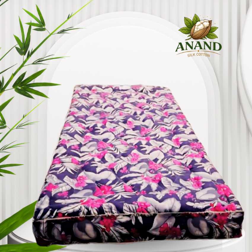 ILAVAM PANJU SINGLE BED 75X36X6 DIAMOND PATTERN(UNFOLDABLE)FULLY MACHINE STITCHED