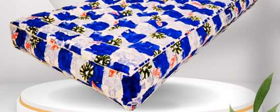 ILAVAM-PANJU-SINGLE-BED-75X36X6-DIAMOND-PATTERN(UNFOLDABLE)FULLY-MACHINE-STITCHED