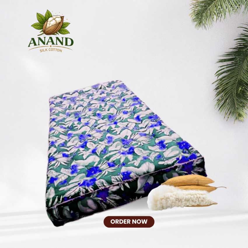 ILAVAM PANJU SINGLE SIZE BED 75X36X6 DIAMOND PATTERN UNFOLDABLE MODEL