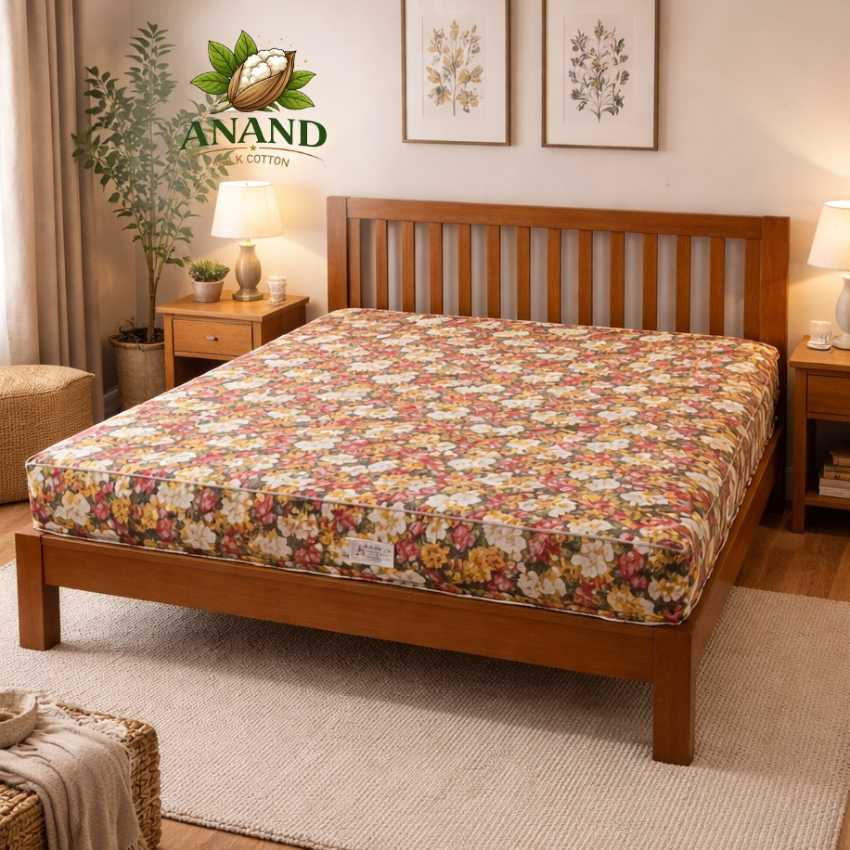 ILAVAM PANJU KING SIZE BED-78X72X10 DIAMOND MODEL DOUBLE LAYERED-FULLY MACHINE STITCHED
