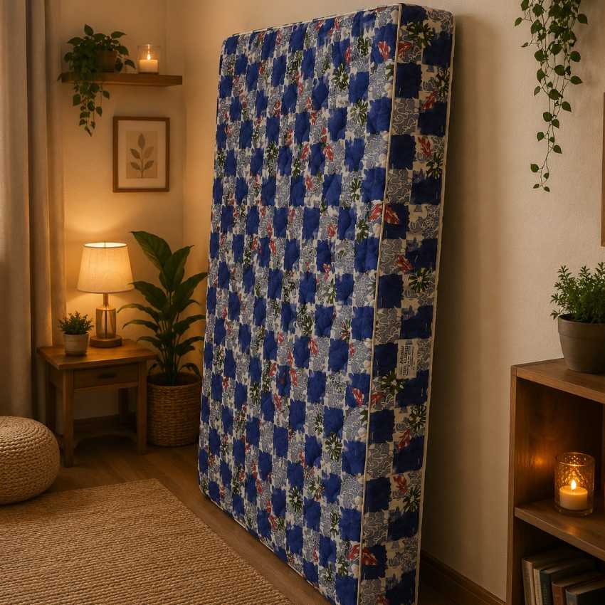 ILAVAM PANJU KING SIZE MATTRESS 78x72x11 -JAIPURI DESIGN-DIAMOND PATTERN-FULLY MACHINE STTICHED DOUB ILAVAM PANJU KING SIZE MATTRESS 78x72x11 -JAIPURI DESIGN-DIAMOND PATTERN-FULLY MACHINE STTICHED DOUB
