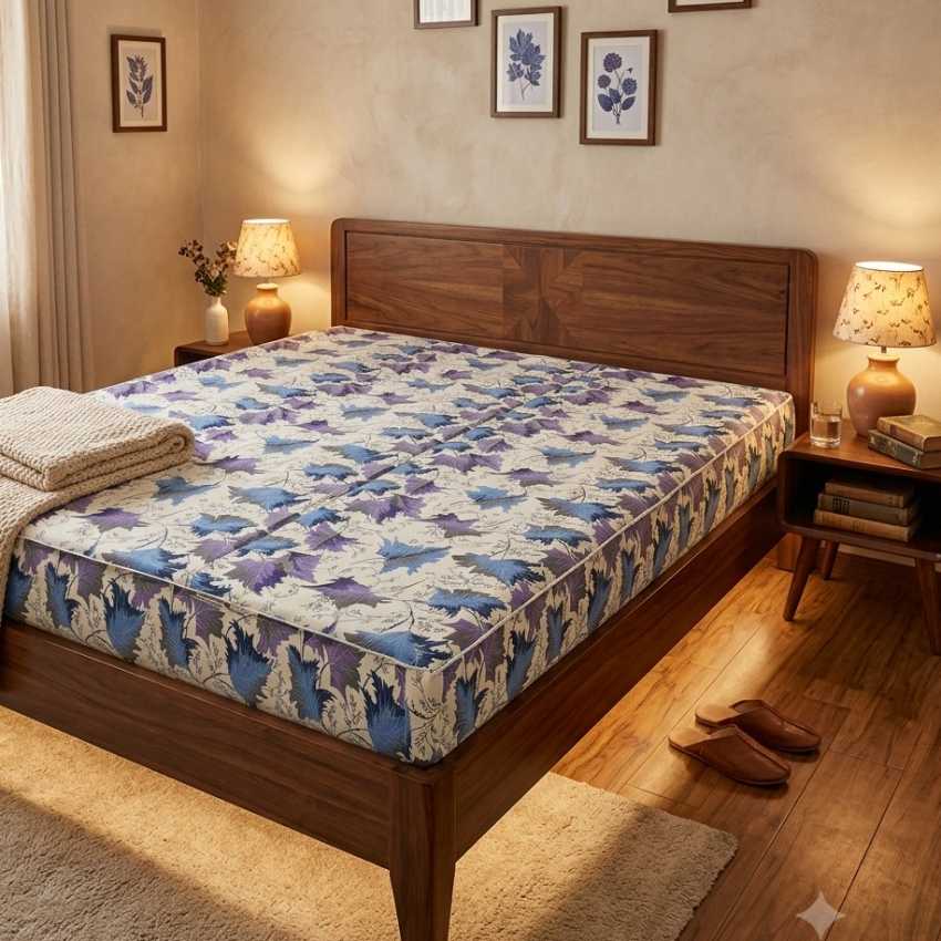 ILAVAM PANJU KING SIZE BED-78X72X10 DIAMOND MODEL DOUBLE LAYERED-FULLY MACHINE STITCHED DOUBLE LAYER