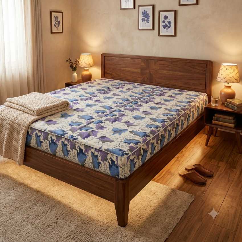 ILAVAM PANJU KING SIZE BED-78X72X10 DIAMOND MODEL DOUBLE LAYERED-FULLY MACHINE STITCHED DOUBLE LAYER